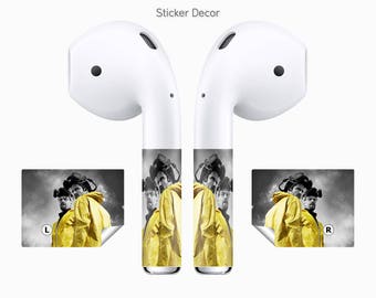 AirPods Stickers Breaking Bad, Walter White Heisenberg, 2-Sets, Wraps, Skin, Cover, Decal