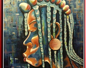 Painting: The Beautiful African Women (Beauté de la femme africaine)