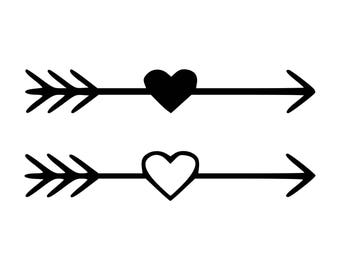 Download Heart arrow svg | Etsy