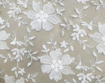 Icy Morn French Plain Lace FLP-002/22 Fabric