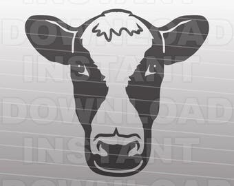 Cow SVG File,Dairy Cow SVG,Cow Face svg,Farm svg,4H svg -Commercial & Personal Use- svg for Cricut,Silhouette svg,vector svg,svg cut file