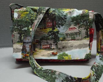 Shoulder Carry Bag or Purse, Crossbody Bag, Coke Country