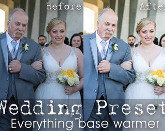 Wedding Lightroom Preset Everything Base Warmer LR Preset Pro Photo Editing, Portrait, Wedding Presets, Photo Retouch, Brighten Lighten
