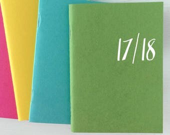 2017 - 2018 mini monthly academic planner | August 2017 to December 2018