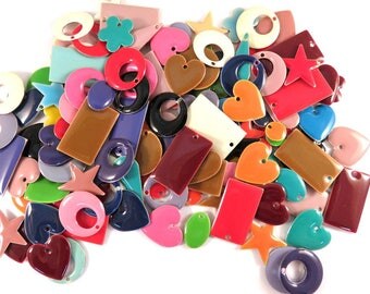 132 Enamel Drop Mix Assortment Double Sided Epoxy Mix Enamel Assortment - 4.6 oz. - 132 pc. - M