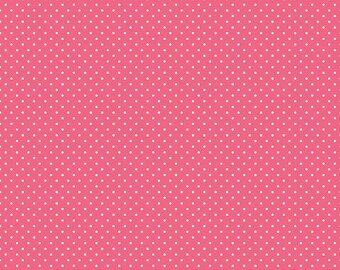 White Swiss Dot On Raspberry (C670 Raspberry)