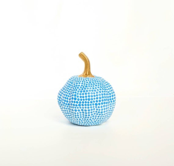 Painted pumpkin small painted ceramic pumpkin