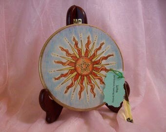 Made to order Pentacle Sun Litha Summer Solstice Altar Tile/Home Decor