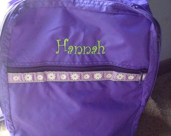 Personalized Medium Size Bookbag Backpack Daycare Kindergarten Overnight School Camp Girls