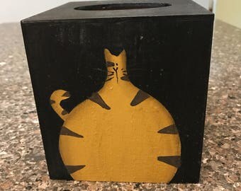 Primitive Cats Tissue Box Cover
