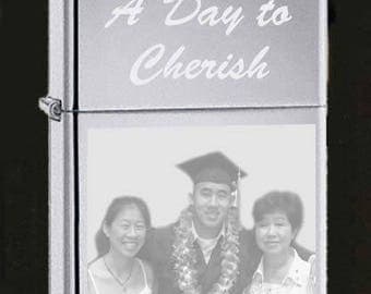 Custom PHOTO/LOGO engraved Zippo Lighter w/ Free Engrave Gift Idea