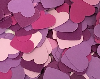 Purple Confetti Hearts weddings showers celebrations
