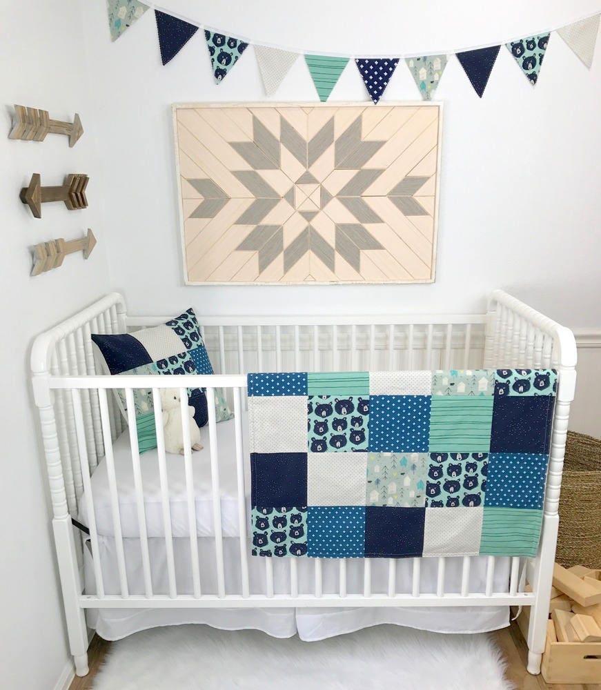 Baby Boy Blanket Nursery Decor Minky Blanket Woodland