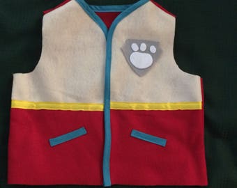 ADULT RYDER FELT paw patrol vest