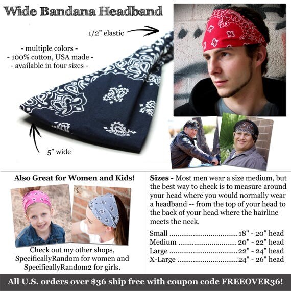 Head Scarf Red Bandana Motorcycle Bandana Biker Head Wrap