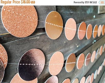 End of Summer Sale ROSE GOLD Ombre Garland! FOUR Types of Gorgeous Rose Gold in one Garland! Perfect for Weddings, Bridal or Baby Showers, N