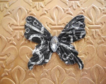 Handcrafted Greeting Card Beautiful Gold Embossed Downton Abbey Fleur de Lis & Butterfly plus embossed tissue insert Any Occ