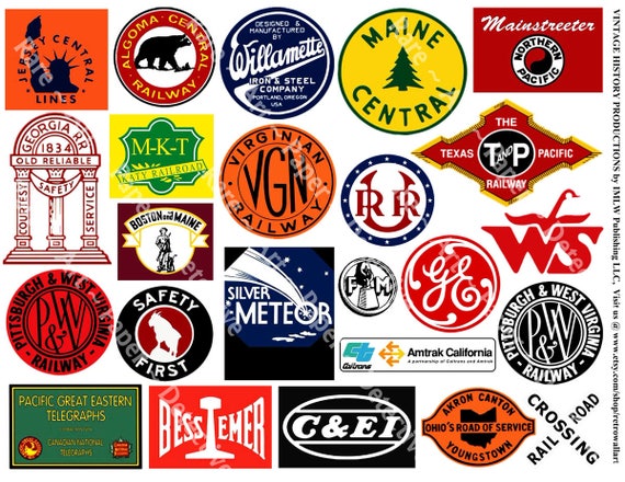 Railroad Stickers Train Clip Art Tags Railway Logo Heralds
