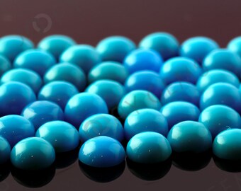 Turquoise Cabochon 4mm Round - 1 cab, CTURQR4