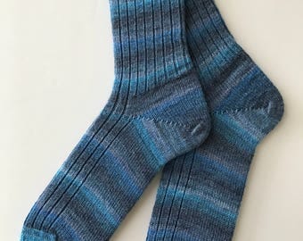 Knitted Socks, Men , Stabil Bamboo, Hand Cranked