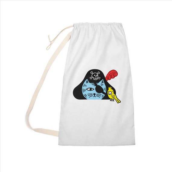 Pirate Kitty - Laundry Bag - Clothing Bag - 28" x 36"