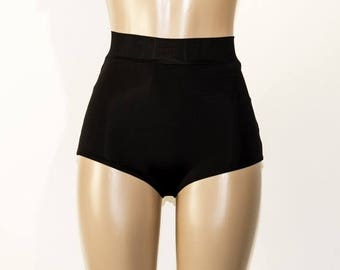 ON SALE Ready To Ship - Matte Black High Waist Bikini Bottom - XS-Xxl