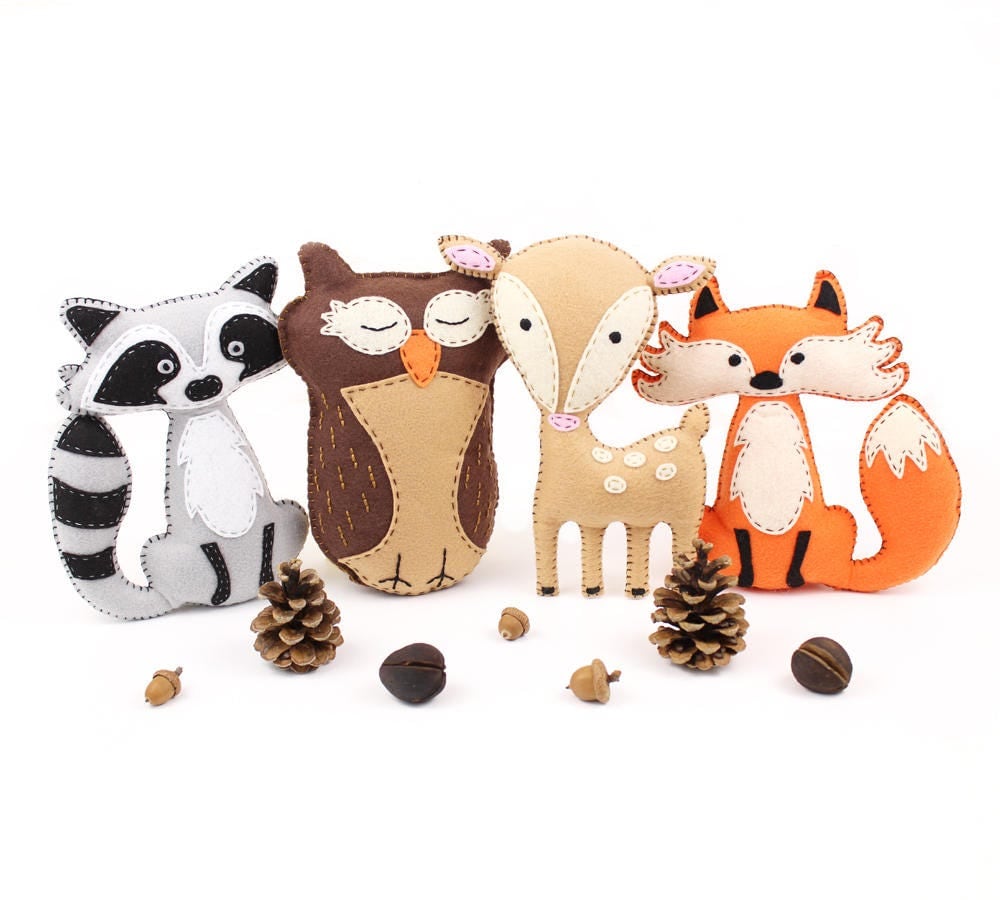 mini woodland stuffed animals