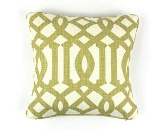 ON SALE Schumacher Kelly Wearstler Imperial Trellis in Citrine Pillows - (Both Sides - Made To Order)