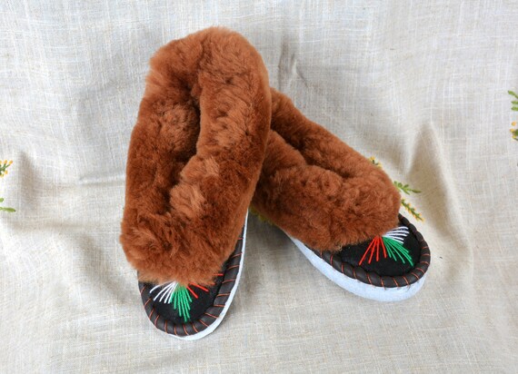 sheepskin fur slippers