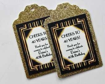 1920s Great Gatsby Inspired Favor Tags