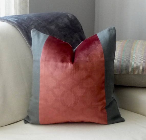 Designer Pillow Lattice Embossed Velvet Throw Pillow