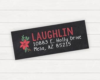 Christmas Return Address Label Christmas Labels Address Label Stickers Holiday Return Address Labels Digital Address Labels