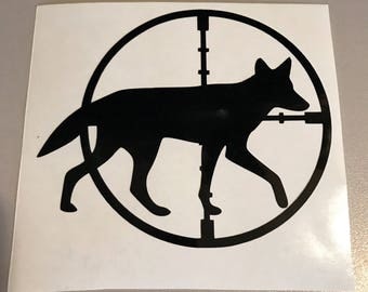 Coyote decal | Etsy