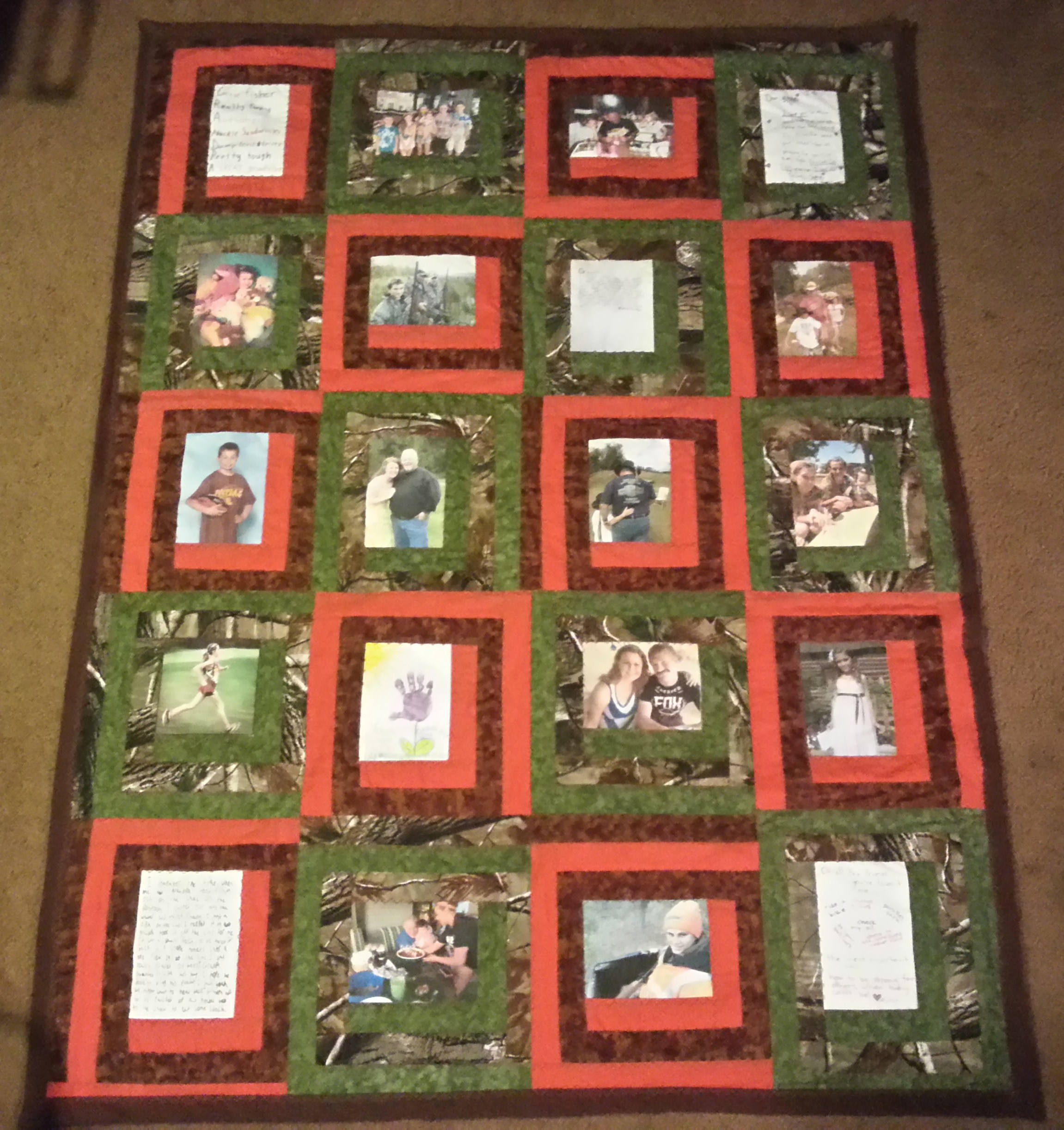 20 photo memory quilt