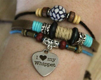 Whippet Bracelet - Whippet Jewelry - I Love My Whippet Bracelet