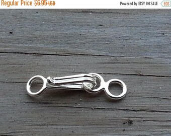 SAVE 20% SAT & SUN 5 Sets 925 Sterling Silver Hook and Eye Clasp Sets 13mm Hook. Made In Usa