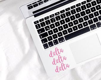 Delta Delta Delta Sticker - tri delt - Tri delt Decal - Sorority - Sorority Sticker - Decal - Laptop Sticker - Sorority - Greek Sticker -