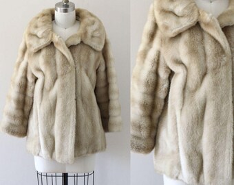 1960s faux fur coat // 1960s cocktail coat // vintage fur coat