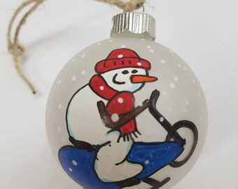 Exercise Bike Ornament - Spin Class Ornament - Personal Trainer Gift - Stationary Bicycle Ornament - Cycling Ornament - Fitness Ornament