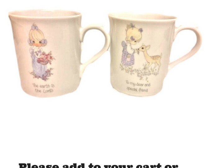2 - Precious Moments Coffee Mugs, Cute Coffee Mugs For Friends, Enesco Coffee Mugs, Gift for Friend, Gift For Her, Gift For Christmas