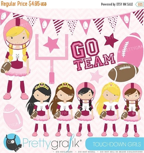 80% OFF SALE football and tutus clipart commercial use, vector graphics, digital clip art, digital images - CL578 Il_570xn