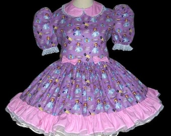 Adult Sissy Baby Dress~Princess Sofia~Princess in training~ABDL Adult Sissy Clothing, Crossdresser, Adult Sissy Panties, mans Dress, Sissy