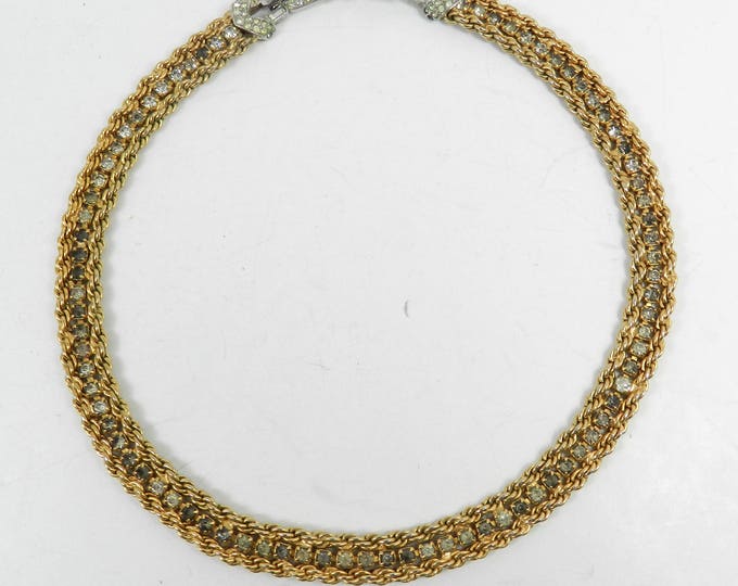 BOUCHER 4 REPAIR ONLY, Boucher signed and numbered rhinestone Necklace, Jewelry for parts or repair, Needs some Rhinestones replaced ReP01