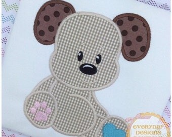 ON SALE Stuffed with Love Puppy Machine Embroidery Applique Design