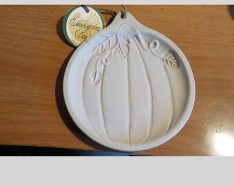 Thanksgiving Pumpkin Cookie Mold Stoneware