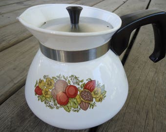 Lot Vintage Cuisine Portugal - 3 Pièces : Bols Et Théière Corning Hot Stuff