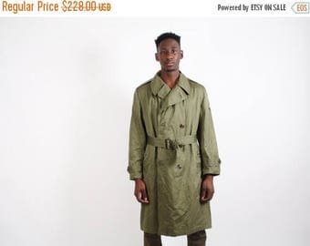 Final SALE - 1950s Military Jacket - 50s Trench Coat - Vintage Army Grunge Jacket - 1747