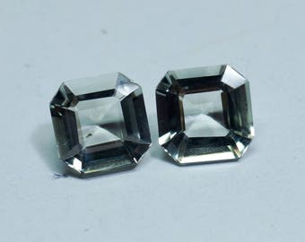 Prasiolite Pair Gemstone Green Amethyst Pair Gemstone -Loose Gemstone Faceted Stone Amethyst Cushion Shape 9x9 mm