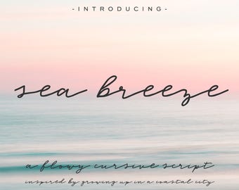Sea Breeze Cursive Font Sea Breeze Cursive Font