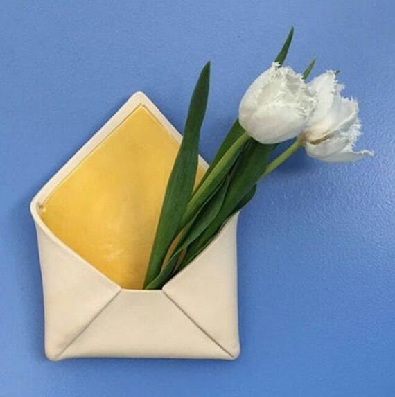 Wall vase pocket vase ceramic wall vase ceramic envelope